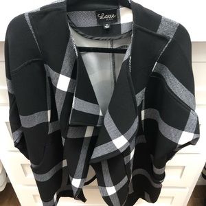 Oversized plaid jacket